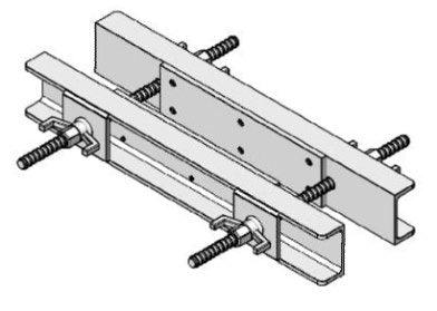 Post Positioning Bracket - Rod and Nuts only - High Post Pty Ltd