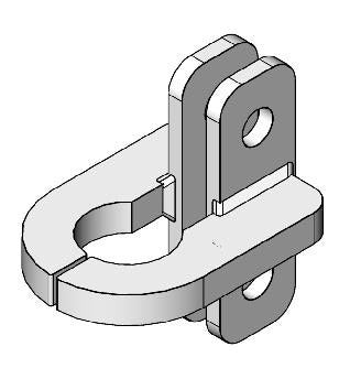 Forward facing clasp hinge comes in two parts  used in conjunction with our mounting brackets either the self clamping or the universal mount 